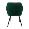 Set 4x Sillas De Comedor Verde Oscuro Estilo Ml-design