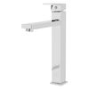 Grifo Lavabo Cuadrado 195x45x270 Mm Latón Acero Inoxidable Luxebath