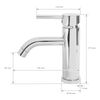 Grifo Lavabo Para Baño150x54x175 Mm Latón Acero Inoxidable Luxebath