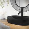 Grifo Lavabo 150x54x175 Mm Negro Latón Mate Acero Inoxidable Luxebath