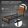 Cama De Estructura Metalica 90 X 200 Cm Negra Ml-design