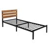 Cama De Estructura Metalica 90 X 200 Cm Negra Ml-design