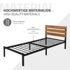 Cama De Estructura Metalica 90 X 200 Cm Negra Ml-design