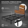 Cama De Estructura Metalica 140 X 200 Cm Negra Ml-design