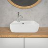 Lavabo Cerámica Angular 45x27x13 Cm Blanco Ml-design