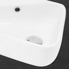 Lavabo Cerámica Angular 45x27x13 Cm Blanco Ml-design