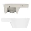 Lavabo Cerámica Ovalado De Esquina 37,5x19x14 Cm Blanco Ml-design