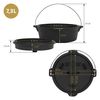 Dutch Oven Set Bbq 7.3l Hierro Negro Con Elevador Y Trébede Bbq#boss