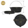 Dutch Oven Set Bbq 13.6l Negro Con Elevador De Tapa Y Trébede Bbq#boss