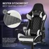 Silla Gaming Con Reposapiés 2d Reposabrazos Polipiel Blanco Ml-design