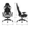 Silla Gaming Con Reposapiés 2d Reposabrazos Polipiel Blanco Ml-design