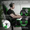 Silla Gaming Con Reposapiés 2d Reposabrazos Polipiel Verde Ml-design