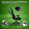 Silla Gaming Con Reposapiés 2d Reposabrazos Polipiel Verde Ml-design