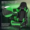 Silla Gaming Con Reposapiés 2d Reposabrazos Polipiel Verde Ml-design