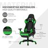 Silla Gaming Con Reposapiés 2d Reposabrazos Polipiel Verde Ml-design