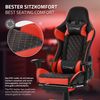 Silla Gaming Con Reposapiés 2d Reposabrazos Polipiel Roja Ml-design