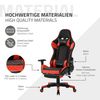 Silla Gaming Con Reposapiés 2d Reposabrazos Polipiel Roja Ml-design