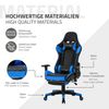 Silla Gaming Con Reposapiés 2d Reposabrazos Polipiel Azul Ml-design