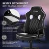 Silla Gaming Con Función Balancín Piel Sintética Blanca Ml-design