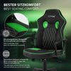 Silla Gaming Ajustable Asiento Ancho Piel Sintética Verde Ml-design