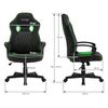 Silla Gaming Ajustable Asiento Ancho Piel Sintética Verde Ml-design