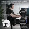 Silla Gaming Con Rgb Y Bluetooth Piel Sintética Blanca Ml-design