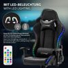 Silla Gaming Con Rgb Y Bluetooth Piel Sintética Blanca Ml-design