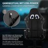 Silla Gaming Con Rgb Y Bluetooth Piel Sintética Blanca Ml-design