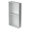 Plato De Ducha 2 Niveles 30x60 Cm Plata Acero Inoxidable Luxebath