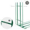 Soporte Para Leña Regulable, Metal Verde Ml-design