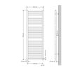 Radiador De Baño Eléctrico 1200w 500x1500 Mm Blanco