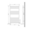 Radiador De Baño Sahara Con Resistencia 900w 750x1200 Mm Blanco