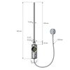 Radiador De Baño Eléctrico Con Resistencia 600w 300x800 Mm Cromado