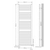 Radiador De Baño Sahara Con Resistencia 900w 600x1800 Mm Cromado