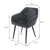 Set 6x Sillas De Comedor Estilo Moderno Asiento Antracita Ml-design