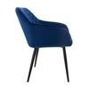 Set 6x Sillas De Comedor Azul Oscuro Estilo Moderno Asiento Ml-design