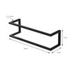 Toallero De Pared 15x15x50 Cm, Acero Negro Ml-design