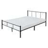 Cama De Estructura Metalica 140x200cm Negra Con Colchón Ml-design