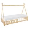 Cama Infantil Tipi Madera De Pino 90x200 Cm Natural Ml-design