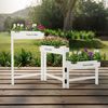 Flower Stand Blanco Planta Escaleras 3 Tiers Madera Ml Design