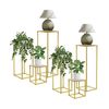 Florero Set De 3 Metal Dorado Ml-design