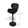 Juego De 4 Taburete De Bar, Altura 63-83cm, Negro Ml-design