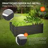 Set Of 3 Raised 90x60x30 Cm Garden Beds Made Of Metal Ml-design