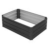 Set Of 4 Raised 90x60x30 Cm Garden Beds Made Of Metal Ml-design