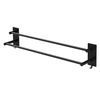 Toallero Doble Pared Sin Taladrar Para Baños 59cm Negro Ml-design