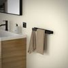 Toallero De Pared Sin Taladrar Para Baños 42 Cm Acero Negro Ml-design