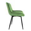 Juego De 6 Sillas De Comedor Con Respaldo Tapizada Verde Ml-design