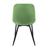 Juego De 8 Sillas De Comedor Con Respaldo Tapizada Verde Ml-design