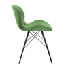 Juego 6 Sillas De Comedor Con Respaldo Tapizada Verde Salvia Ml-design