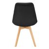 Juego De 8 Sillas De Comedor Con Respaldo, Negro, Silla Ml-design